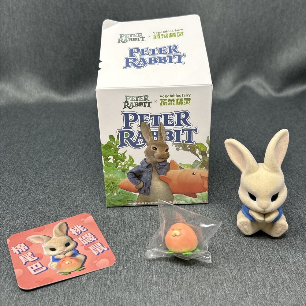 Peter Rabbit x Vegetables Fairy Dodowo Peach Bird Mini Fig Used Complete w/ Card